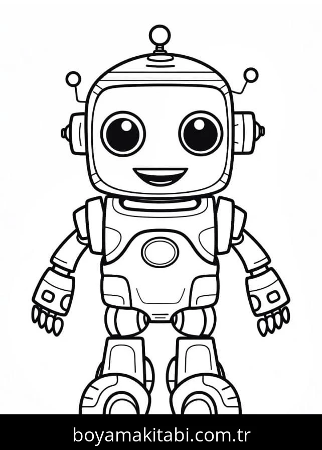 Robot boyama sayfası #125 – renk bilgisini öğretir, günlük etkinlik önerisi