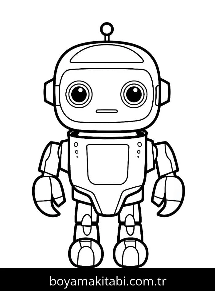 Robot boyama sayfası #126 – sabır ve özgüven kazandırır, yaratıcı sanat çalışması