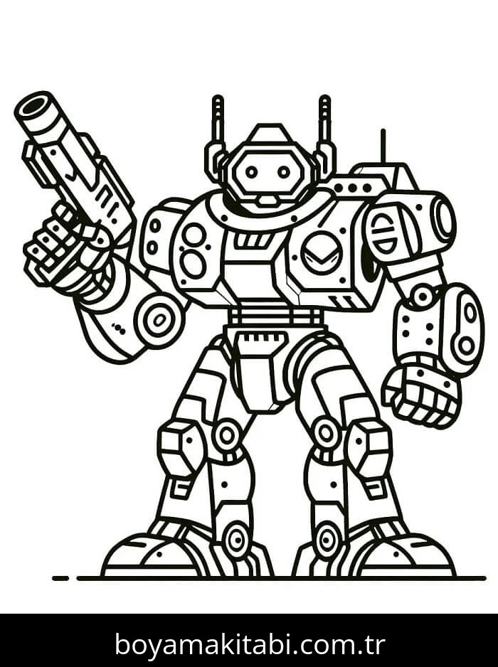 Robot boyama sayfası #127 – ekran süresine alternatif, çocuklarla kaliteli zaman