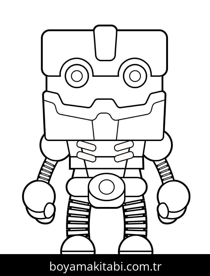 Robot boyama sayfası #131 – tamamen ücretsiz, çocuklar için