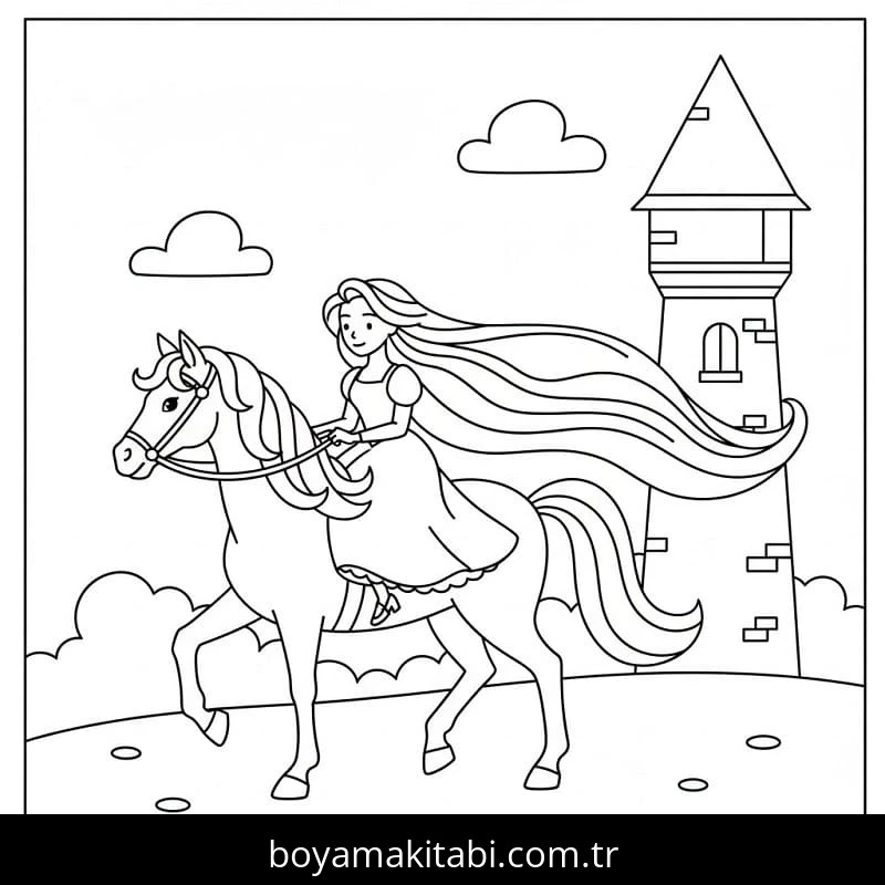 Rapunzel Boyama