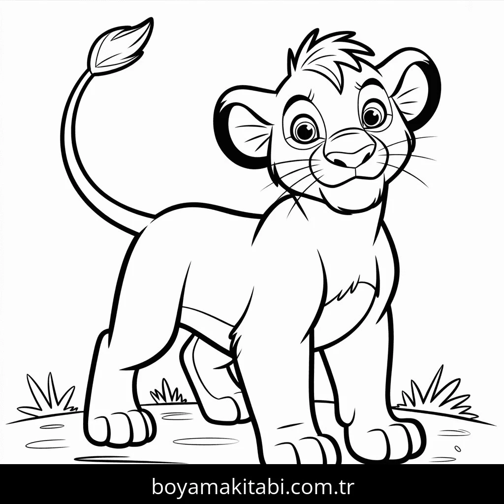 Aslan Kral boyama sayfası – el becerilerini geliştirir, boyama çalışması