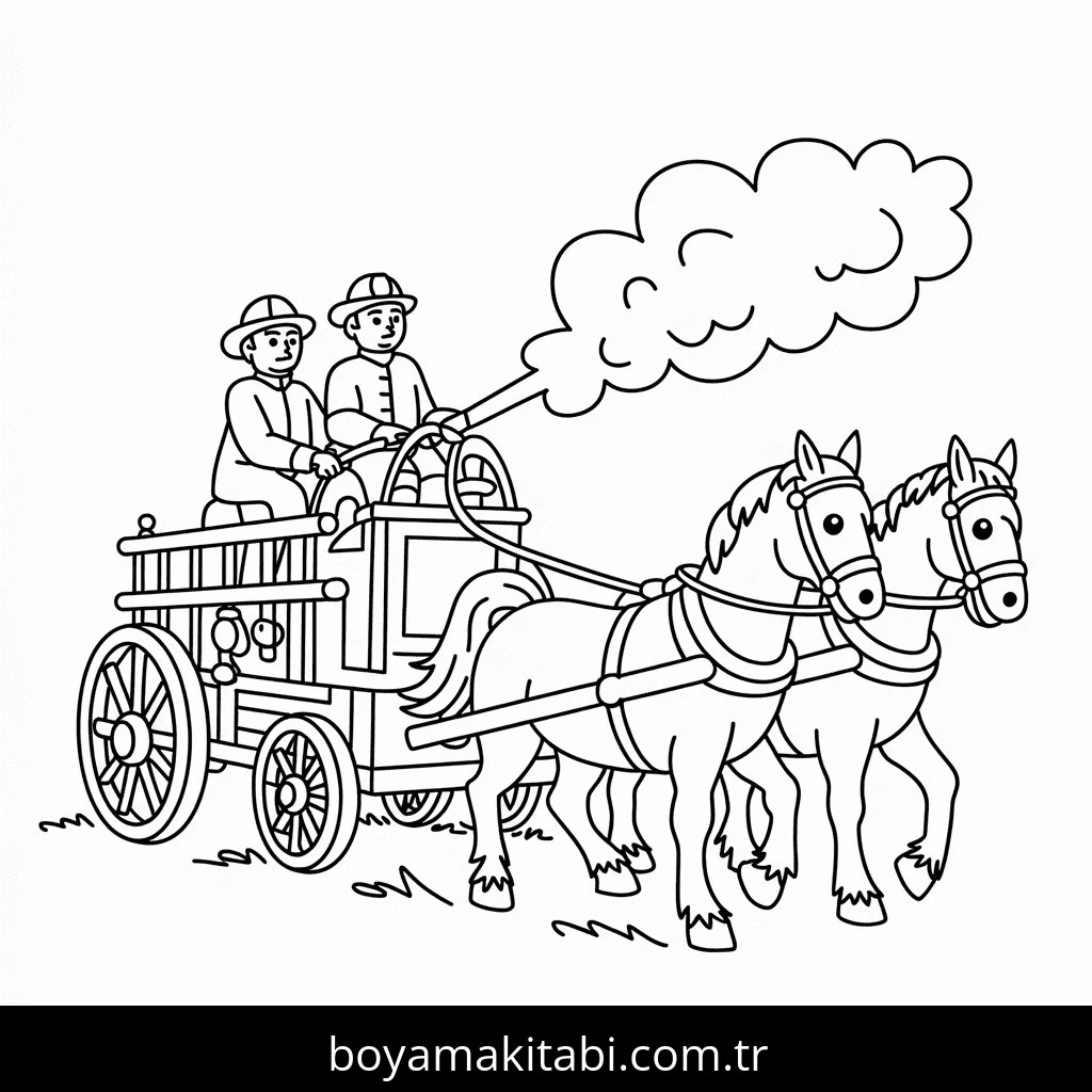 Atlar boyama sayfası #2 – çocuk aktivitesi, ilkokul öğrencileri için