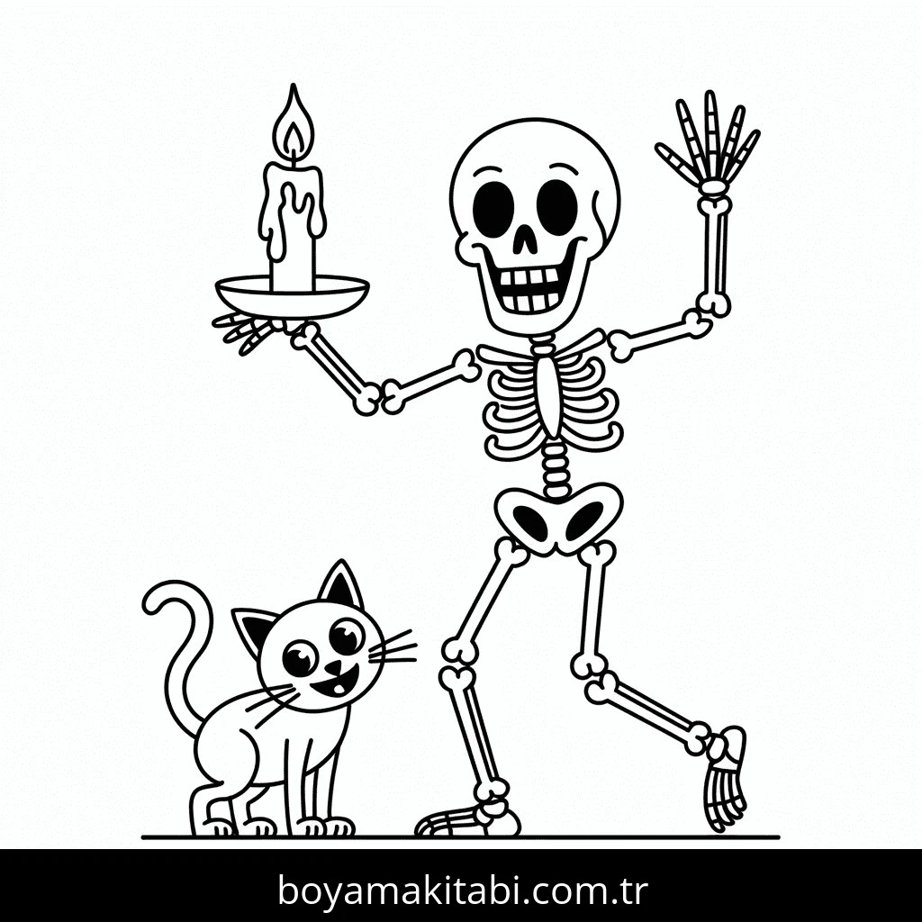 Cadılar Bayramı boyama sayfası – çocuklar için, çizgi film temalı