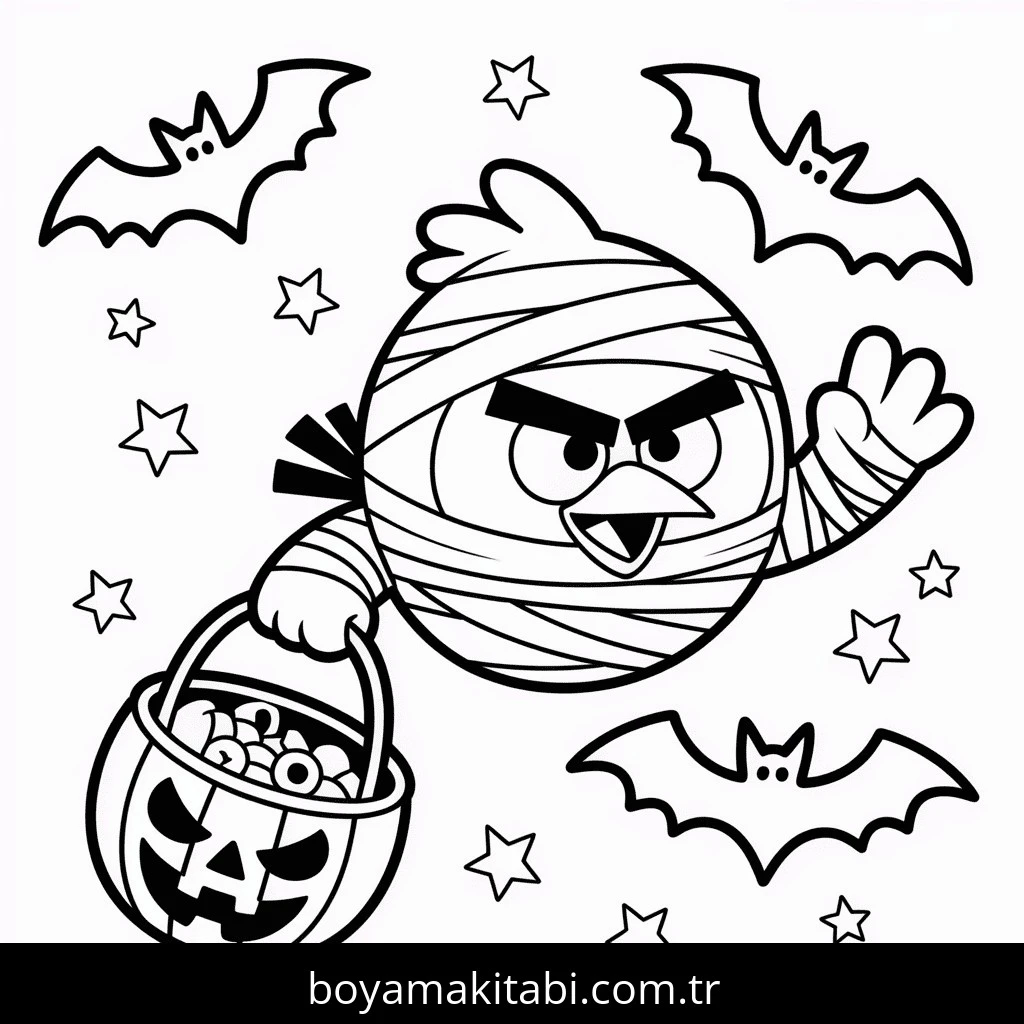 Cadılar Bayramı boyama sayfası – eğlenceli etkinlik, el becerilerini geliştirir