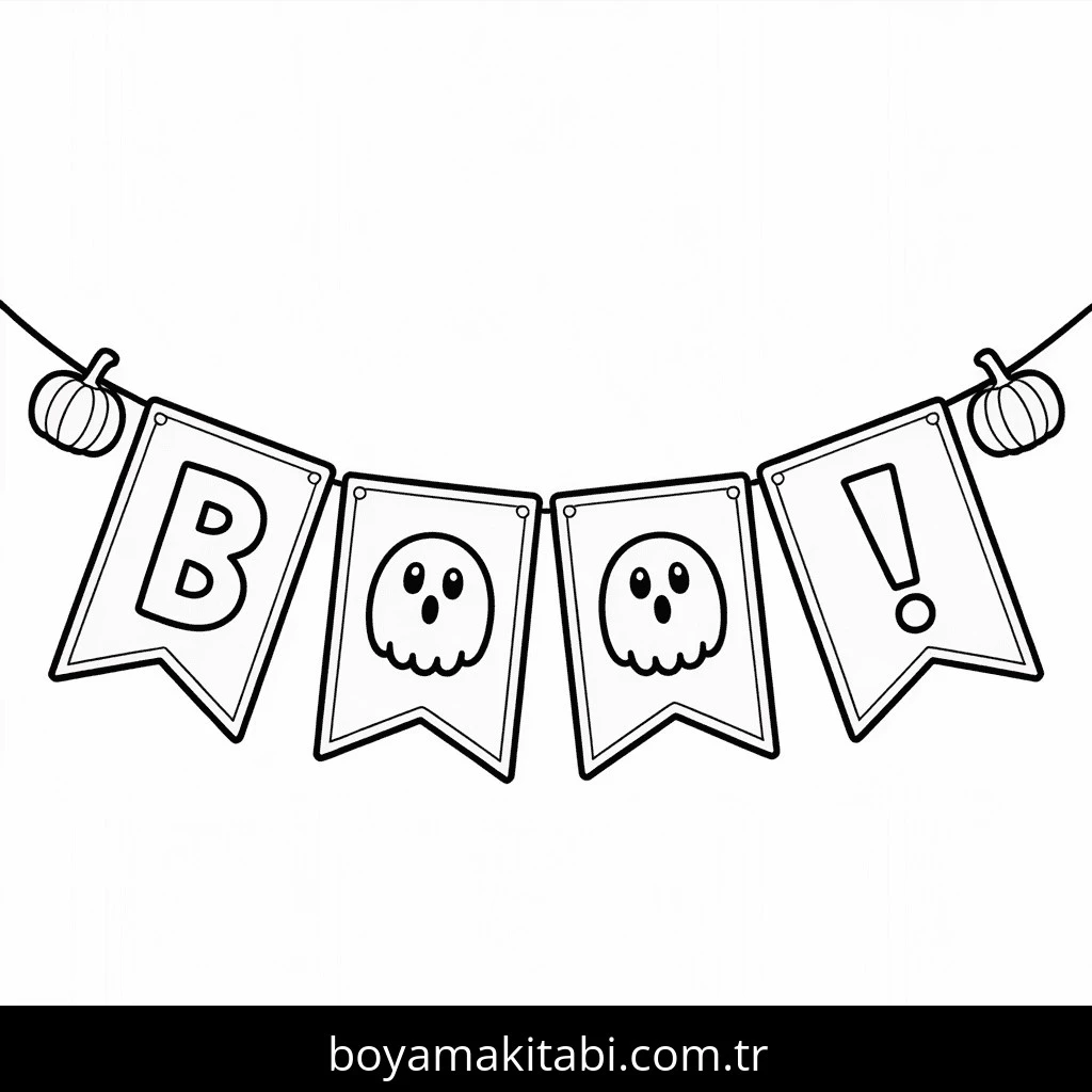 Cadılar Bayramı boyama sayfası – eğlenceli etkinlik, el becerilerini geliştirir