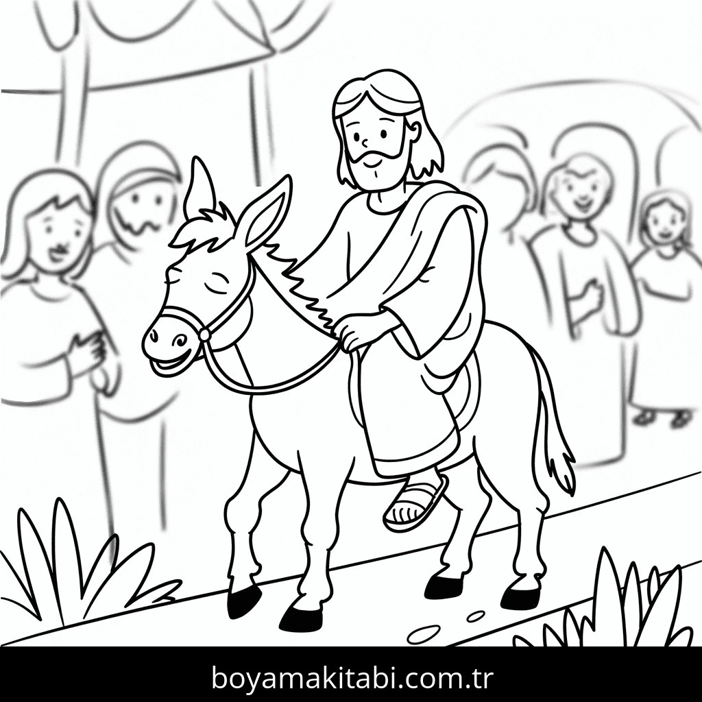 Eşekler boyama sayfası – yaratıcılık, eğlenceli etkinlik