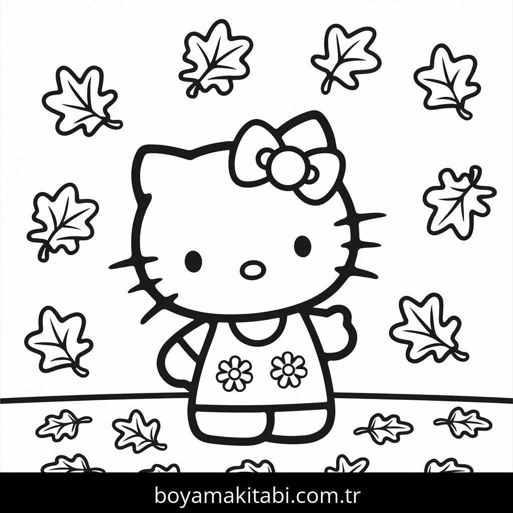 Hello Kitty boyama sayfası – evde etkinlik, ücretsiz yazdır