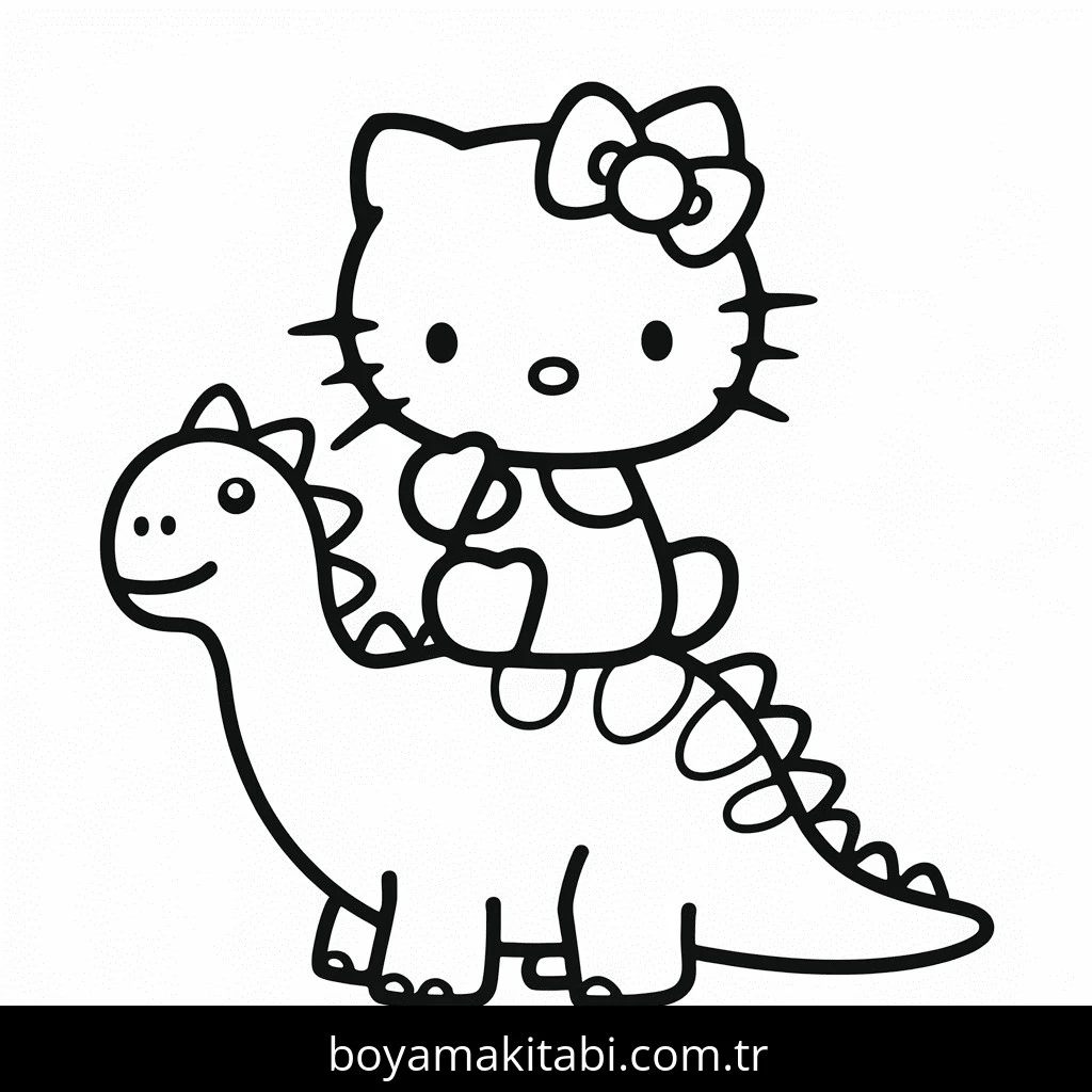 Hello Kitty boyama sayfası – okul öncesi, evde etkinlik