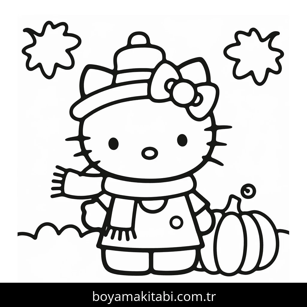 Hello Kitty boyama sayfası – çocuklar için, çizgi film temalı