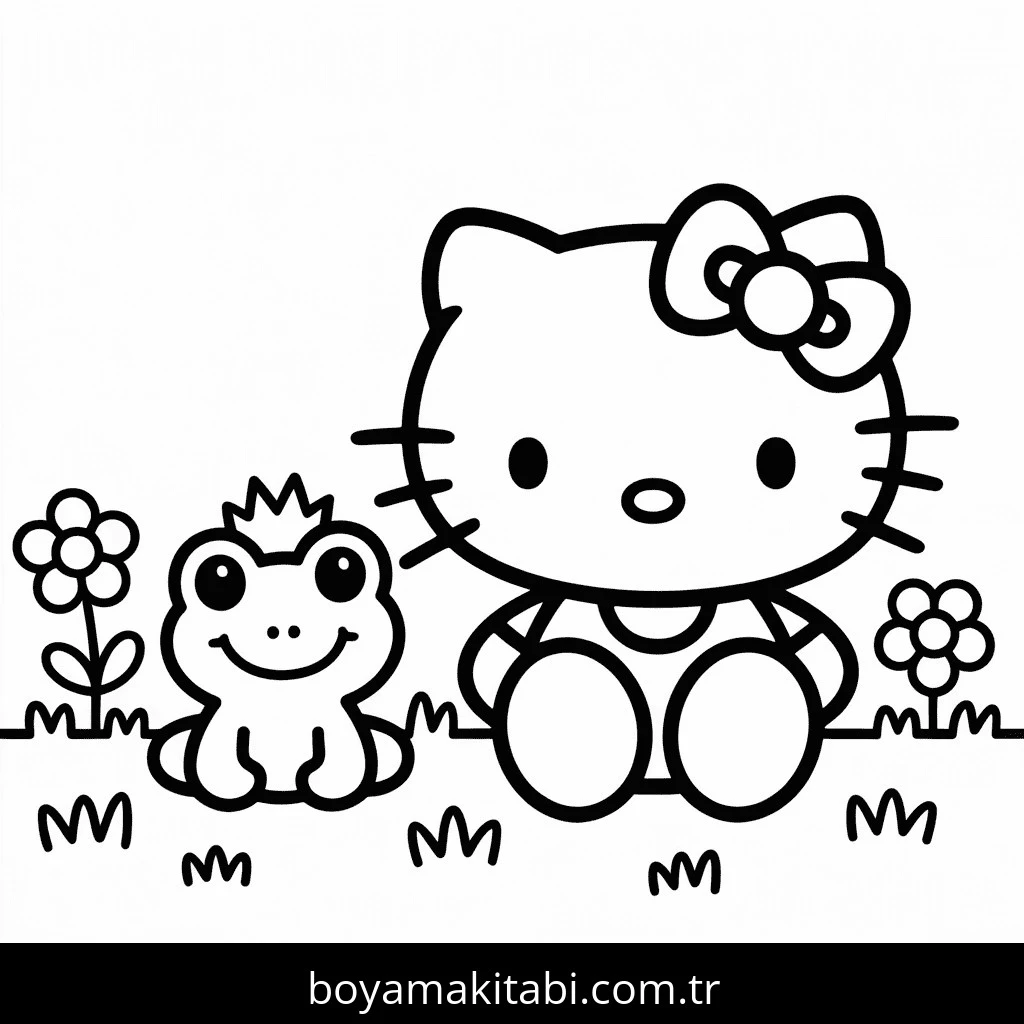 Hello Kitty boyama sayfası – boyama etkinliği, çocuk aktivitesi