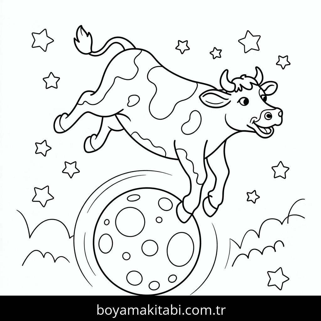 İnekler boyama sayfası – boyama etkinliği, çocuk aktivitesi