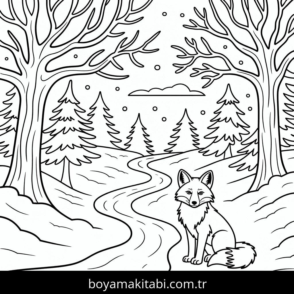 Kış boyama sayfası #114 – ücretsiz yazdır, boyama etkinliği