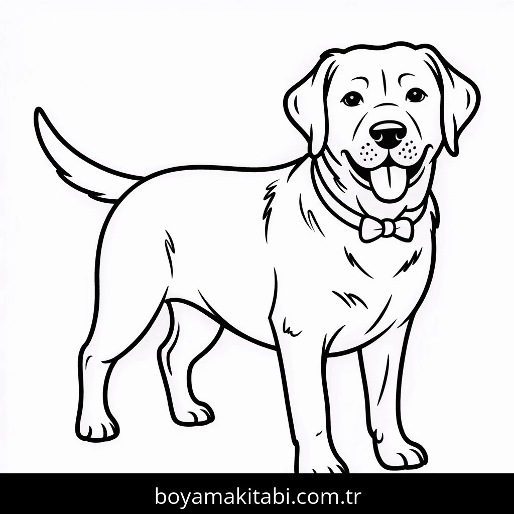 Köpek boyama sayfası #732 – keyifli zaman, renkli çizimler
