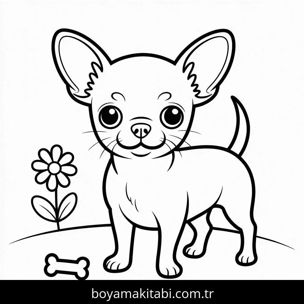 Köpek boyama sayfası #733 – evde etkinlik, anaokulu etkinliği