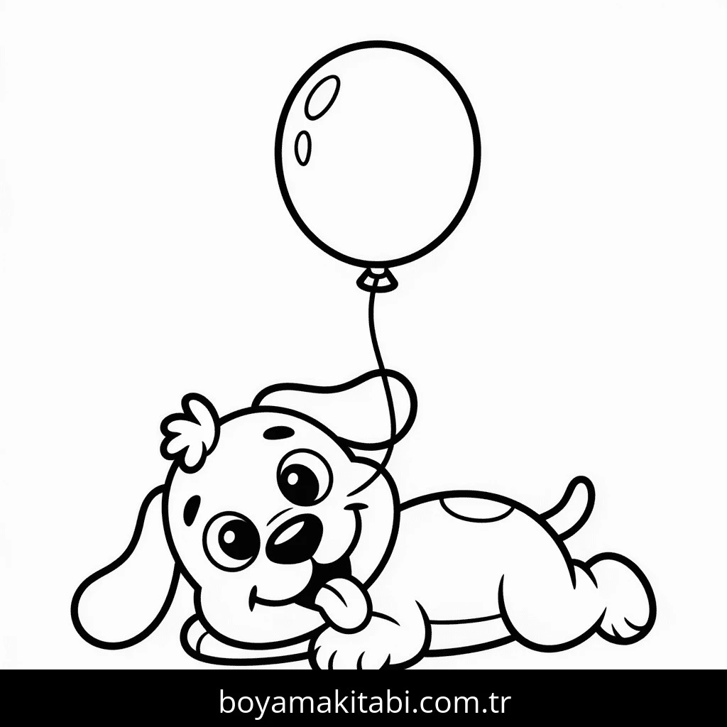 Köpek boyama sayfası #737 – yaratıcılık, doğum günü partisi aktivitesi