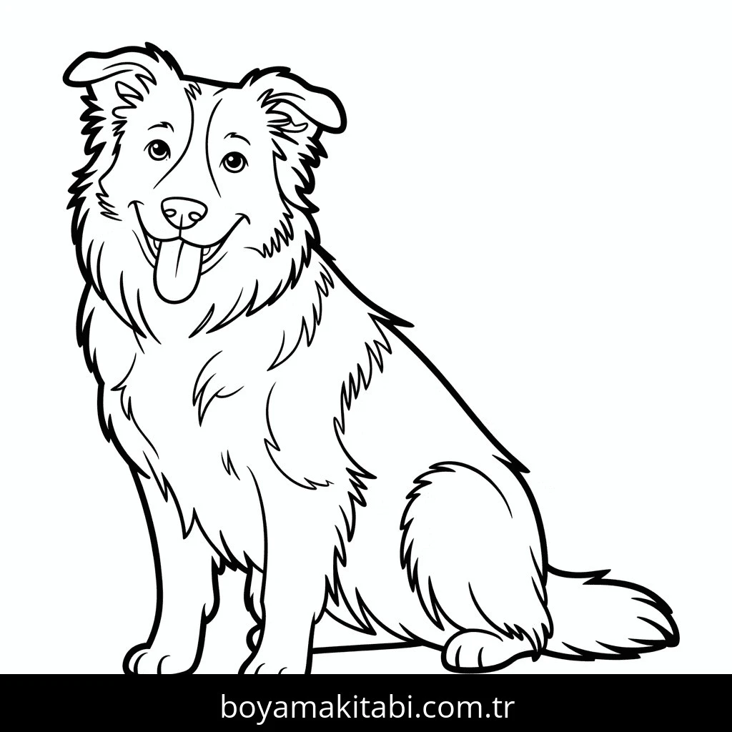 Köpek boyama sayfası #739 – renkli çizimler, dikkat ve odaklanma geliştirir