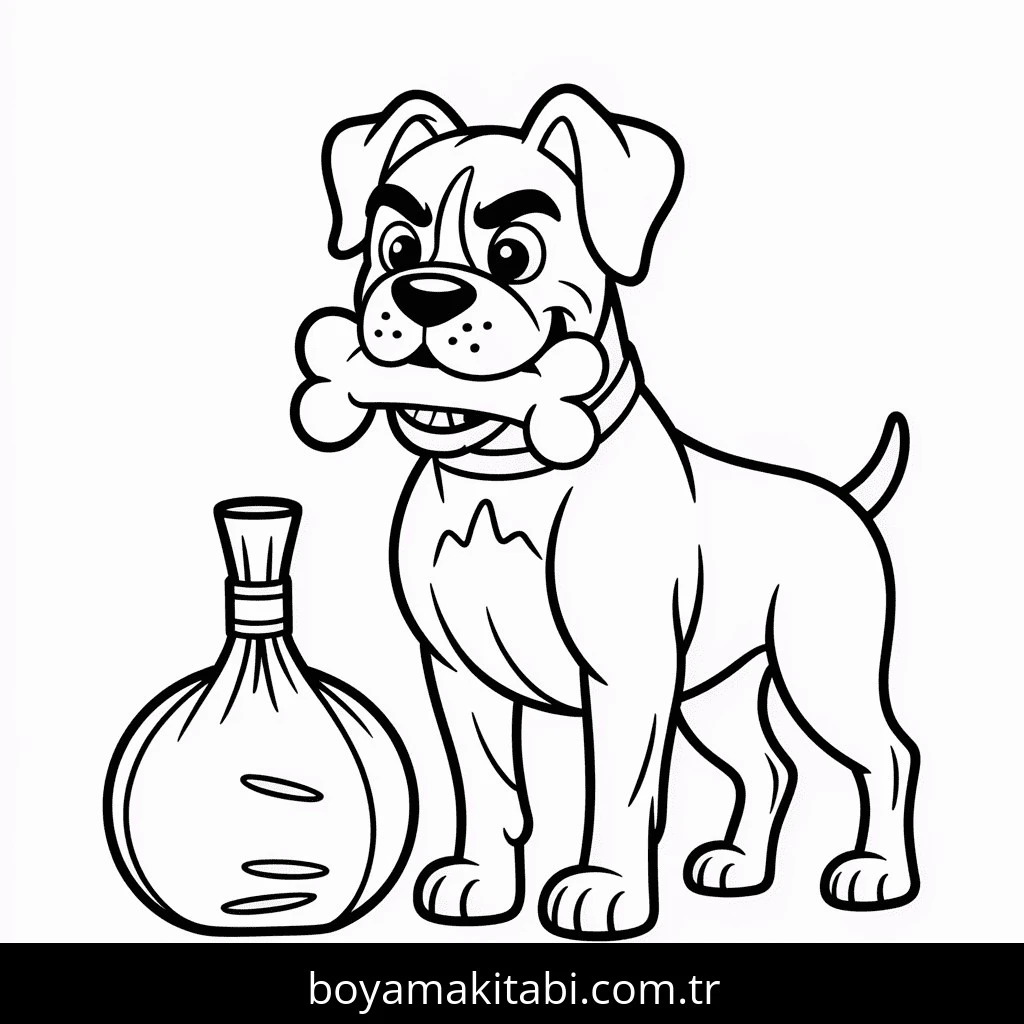 Köpek boyama sayfası #740 – anaokulu etkinliği, motor becerileri destekler