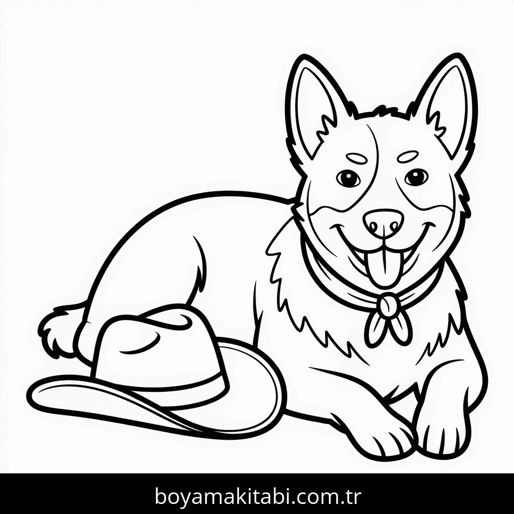 Köpek boyama sayfası #741 – ilkokul öğrencileri için, hayal gücünü besler