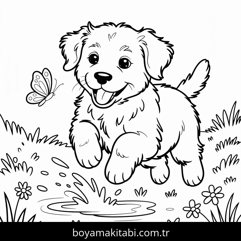 Köpek boyama sayfası #745 – sınıf etkinliği, kolay indirilebilir