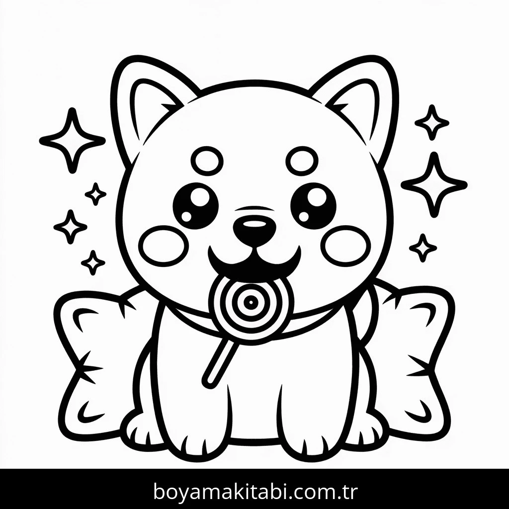 Köpek boyama sayfası #750 – sabır ve özgüven kazandırır, yaratıcı sanat çalışması