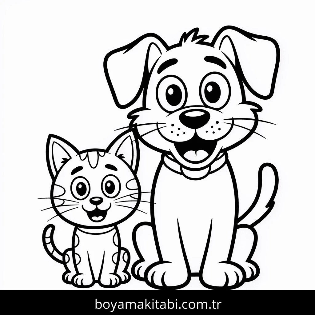 Köpek boyama sayfası #756 – günlük etkinlik önerisi, kolay boyama