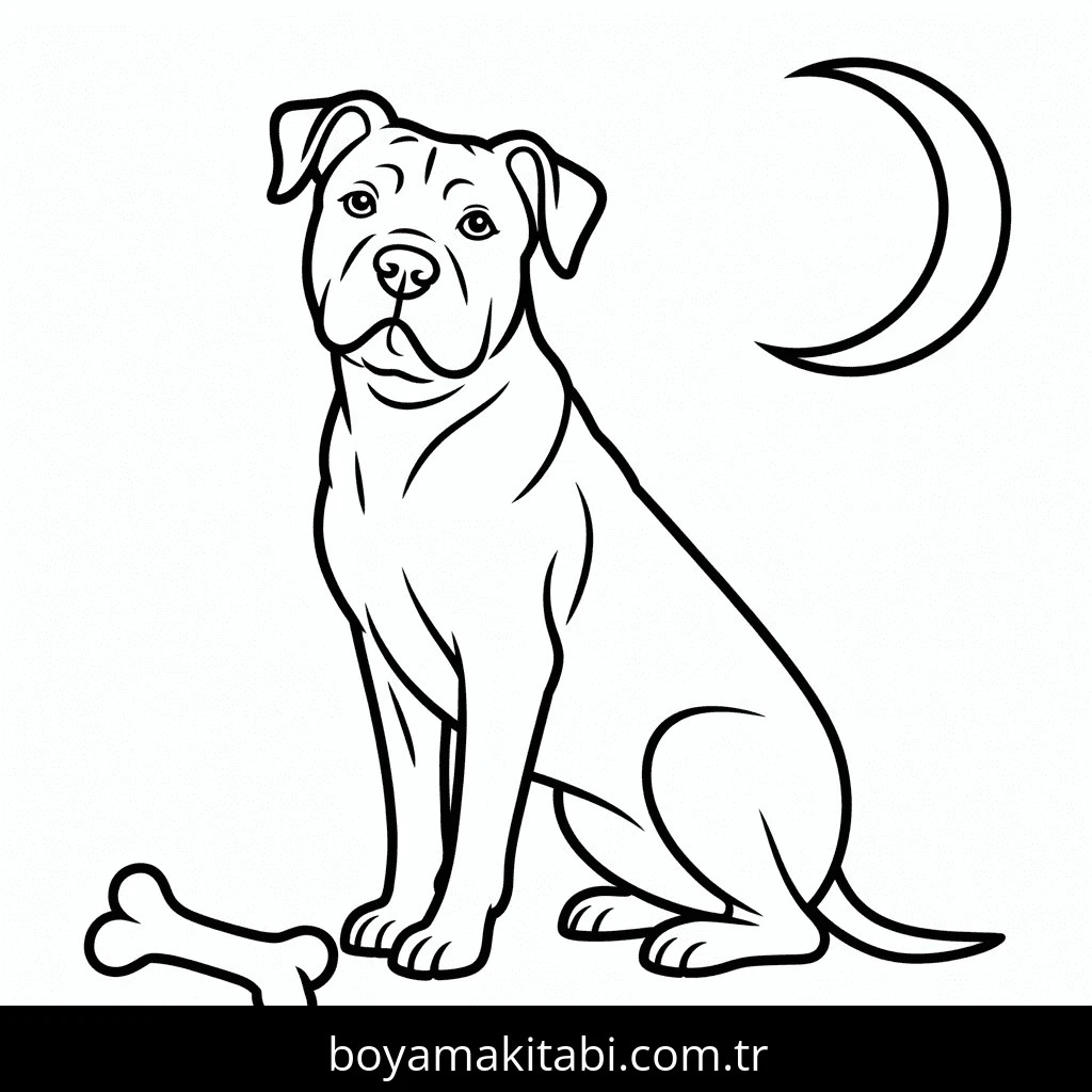 Köpek boyama sayfası #759 – eğlenceli öğrenme deneyimi, okul öncesi