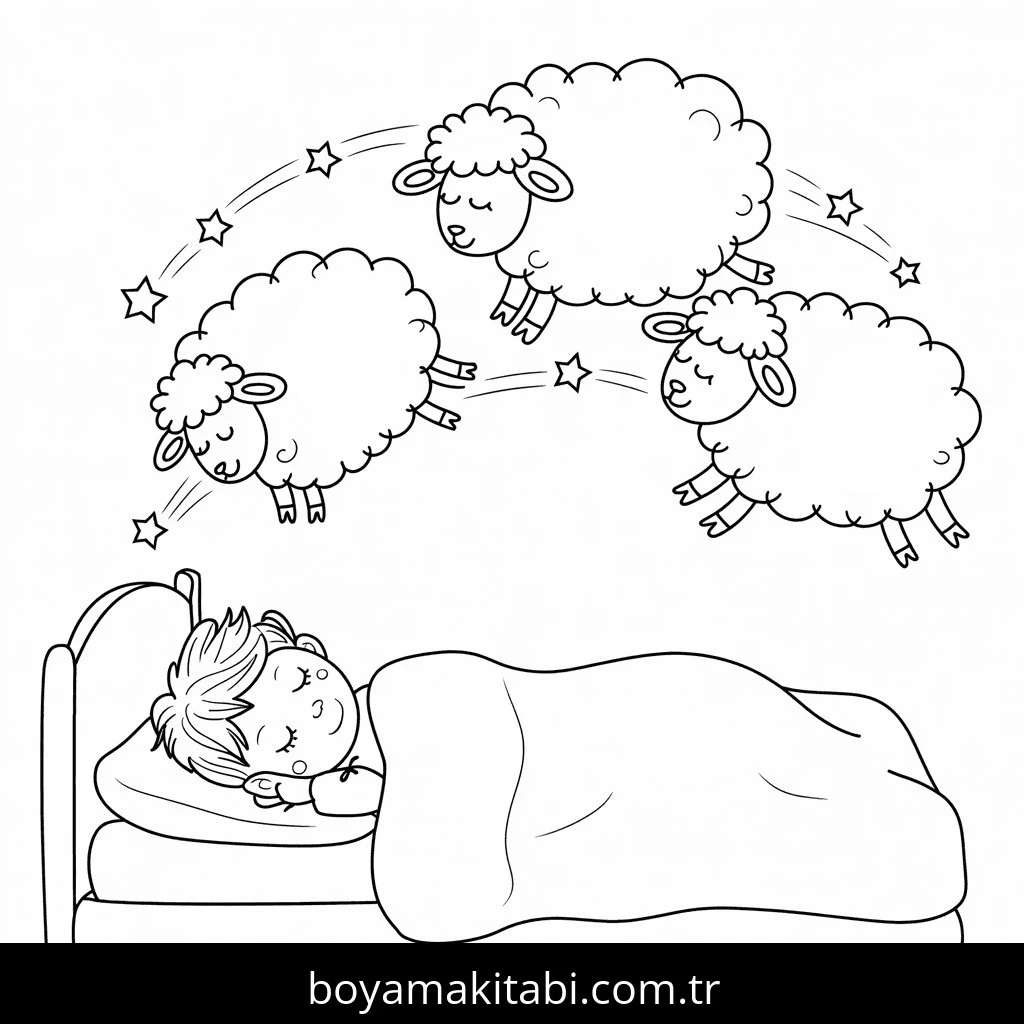Koyunlar boyama sayfası – eğitici aktivite, yaratıcılık