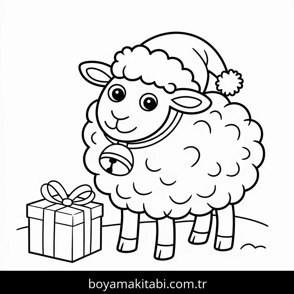 Koyunlar boyama sayfası – el becerilerini geliştirir, boyama çalışması