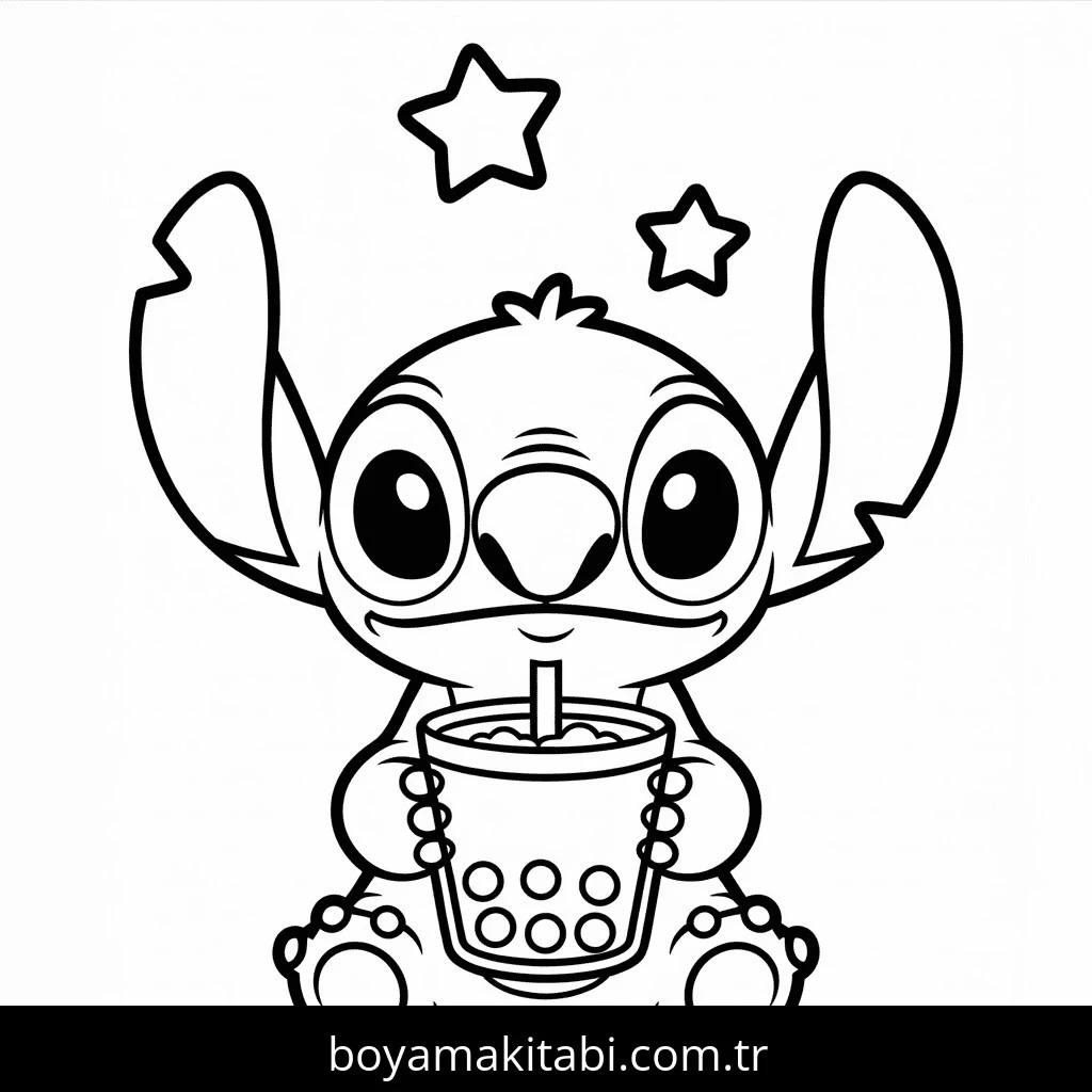 Lilo & Stitch boyama sayfası – PDF indir, sevimli karakter