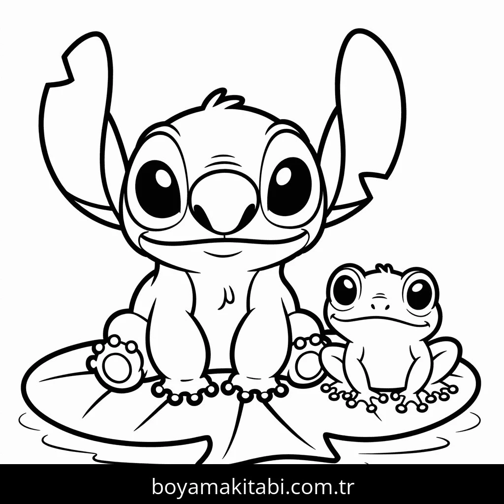 Lilo & Stitch boyama sayfası – keyifli zaman, renkli çizimler