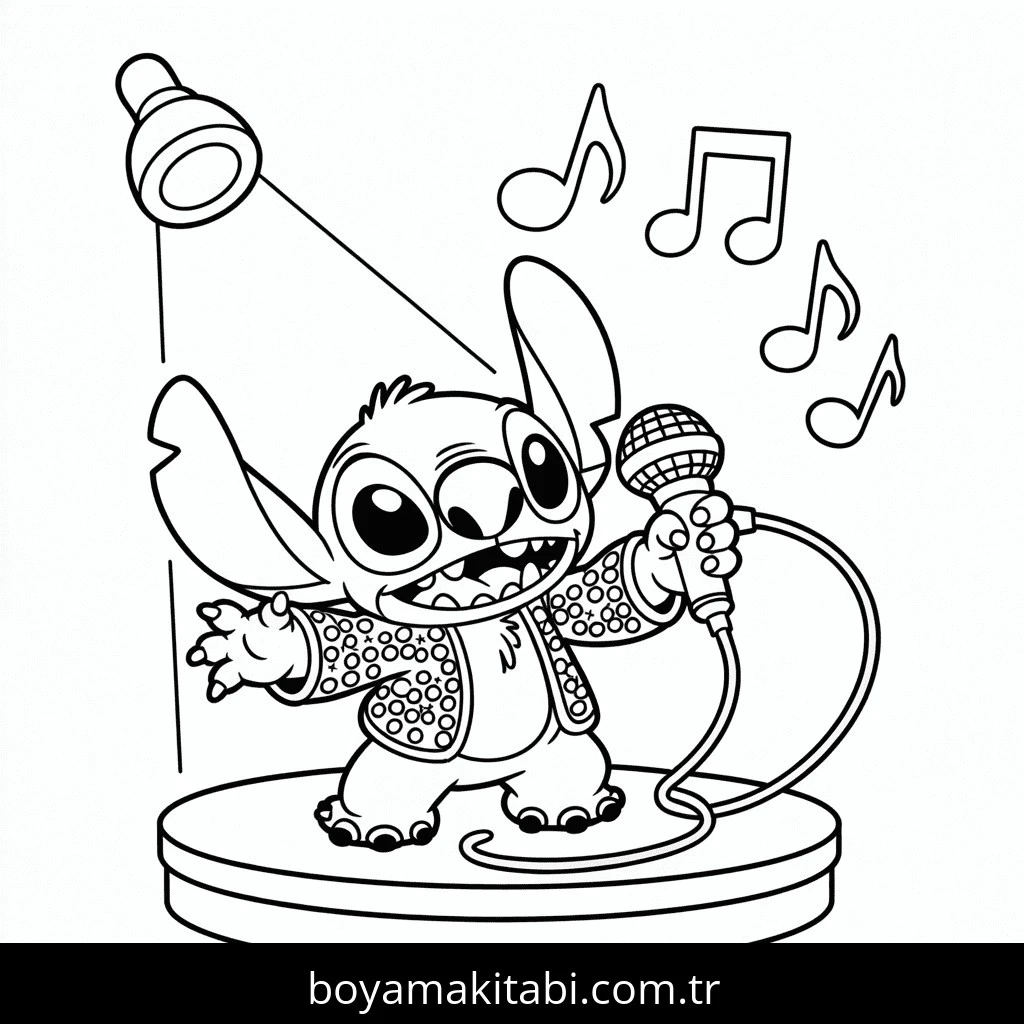 Lilo & Stitch boyama sayfası – okul öncesi, evde etkinlik