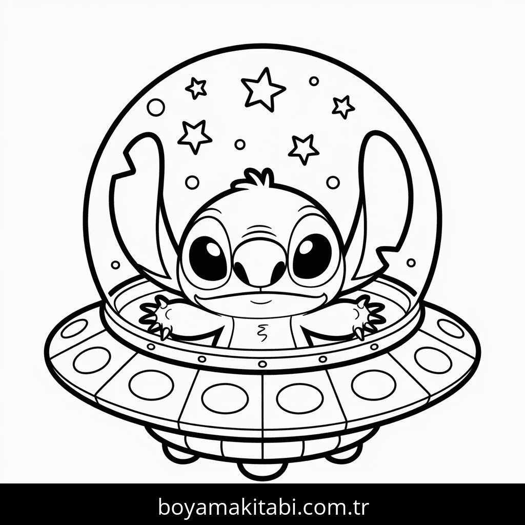 Lilo & Stitch boyama sayfası – boyama etkinliği, çocuk aktivitesi