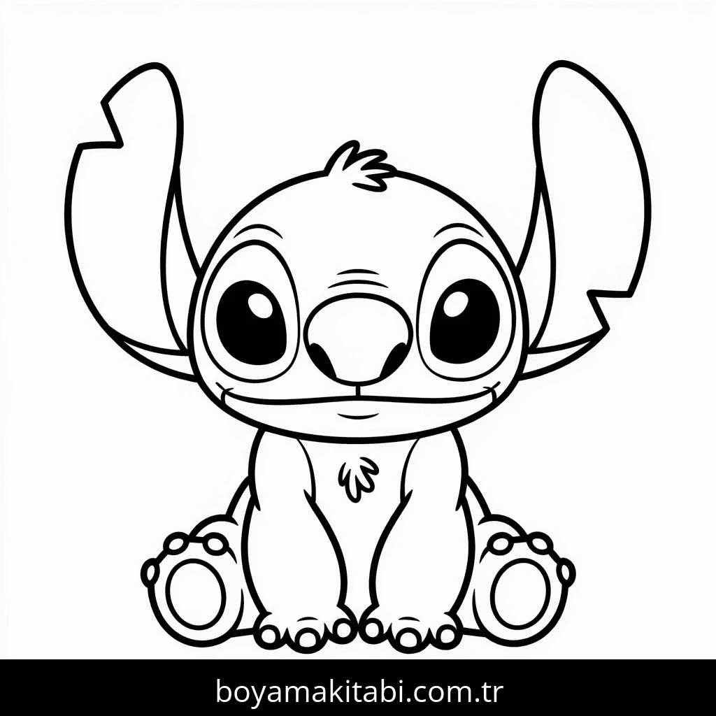 Lilo & Stitch boyama sayfası – sanatsal çalışma, çocuklar için