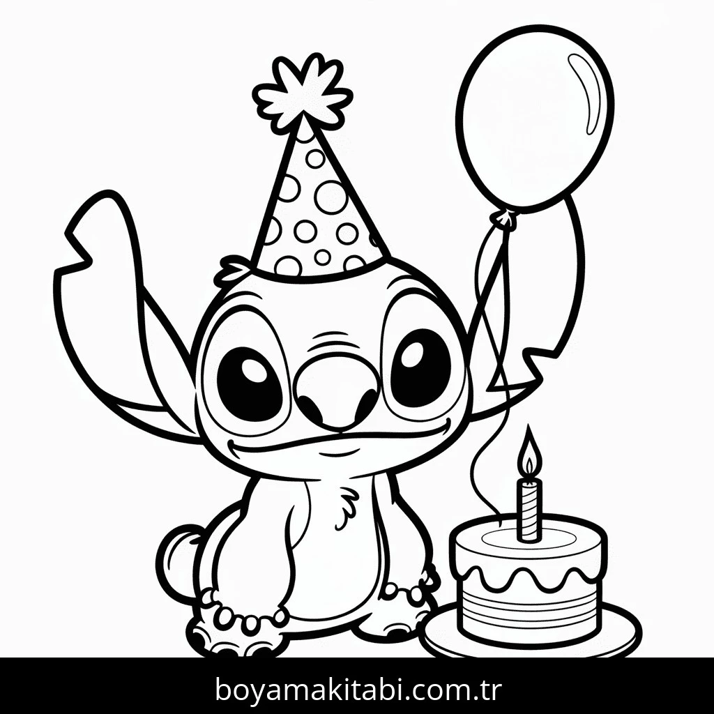 Lilo & Stitch boyama sayfası – renkli çizimler, okul öncesi