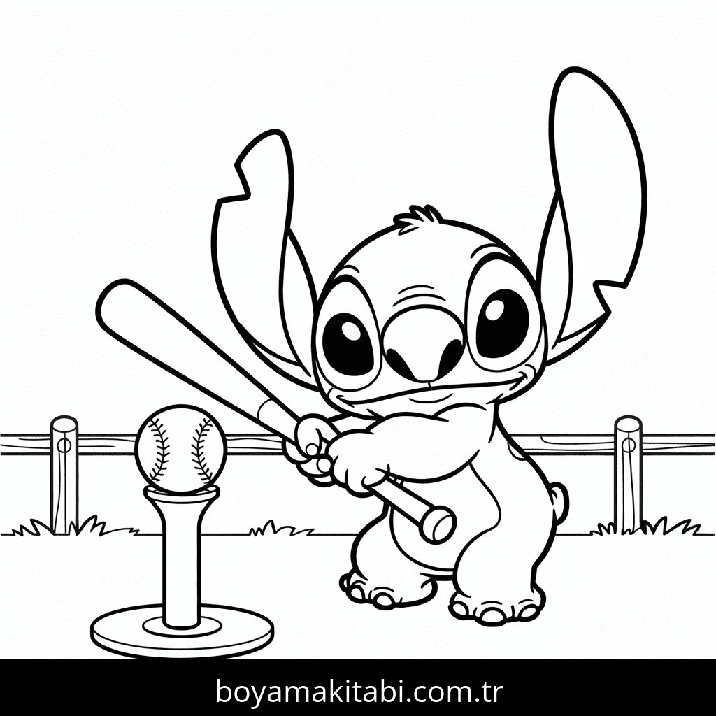 Lilo & Stitch boyama sayfası – kolay boyama, eğitici aktivite