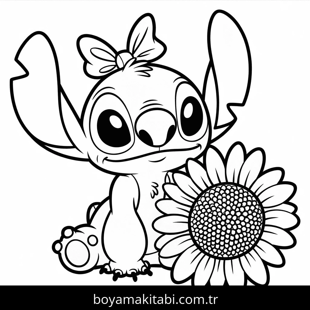 Lilo & Stitch boyama sayfası – yaratıcılığı geliştirir, keyifli zaman