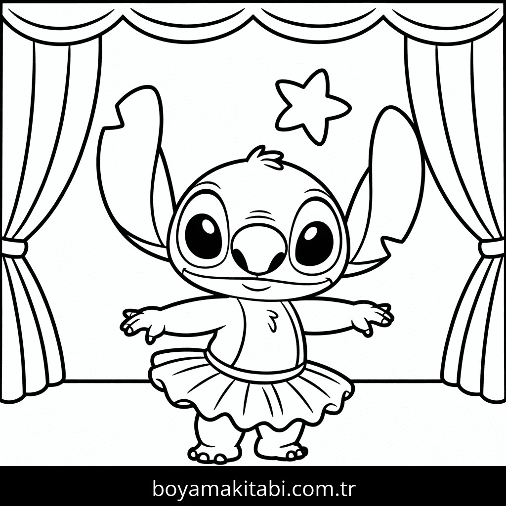 Lilo & Stitch boyama sayfası – boyama etkinliği, çocuk aktivitesi