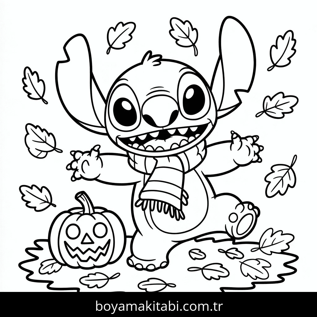 Lilo & Stitch boyama sayfası – sevimli karakter, sanatsal çalışma