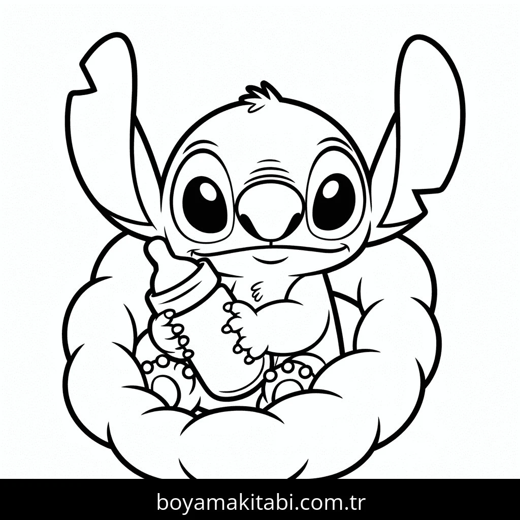 Lilo & Stitch boyama sayfası – keyifli zaman, renkli çizimler
