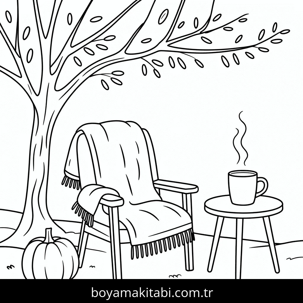 Sonbahar boyama sayfası #199 – A4 baskıya uygun, ücretsiz yazdır
