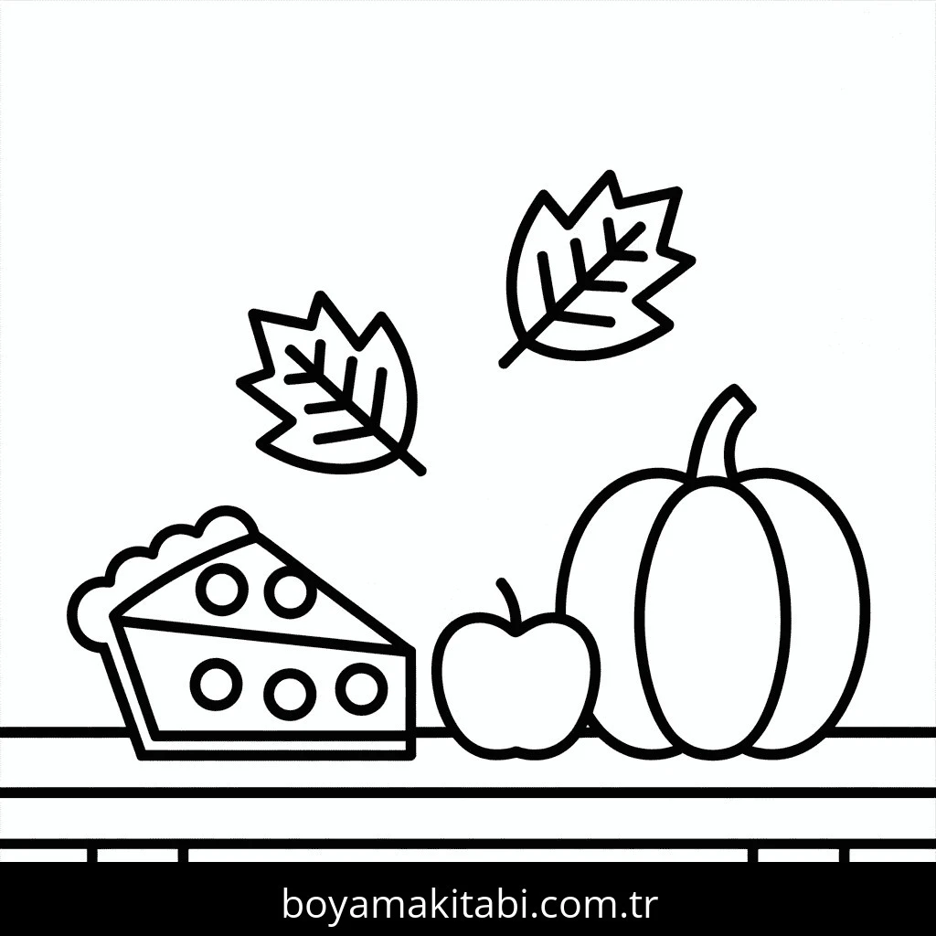 Sonbahar boyama sayfası #203 – yaratıcı sanat çalışması, eğlenceli etkinlik