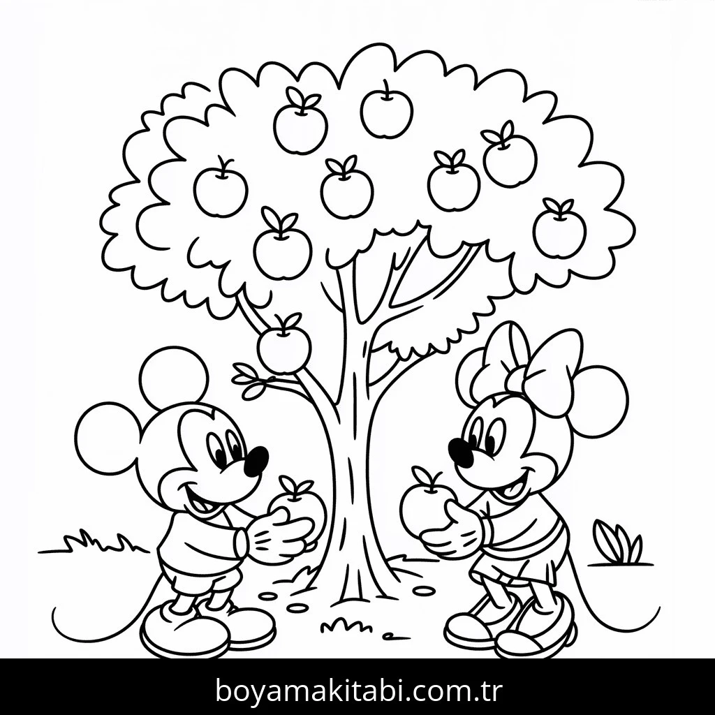 Sonbahar boyama sayfası #214 – sevimli karakter, sanatsal çalışma