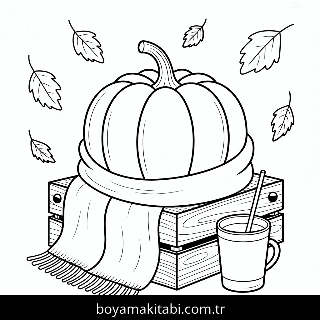 Sonbahar boyama sayfası #226 – anaokulu etkinliği, motor becerileri destekler