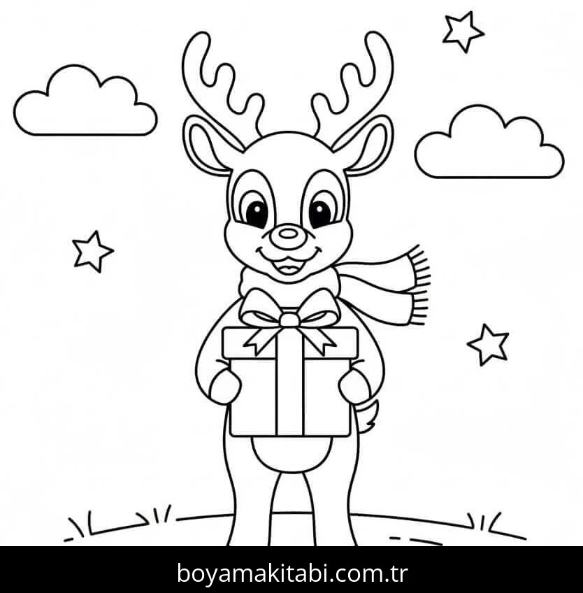 Rudolph boyama sayfası – yaratıcılığı geliştirir, keyifli zaman