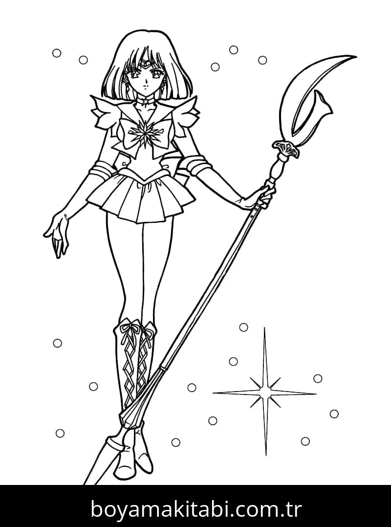 Sailor Moon boyama sayfası #123 – PDF indir, sevimli karakter
