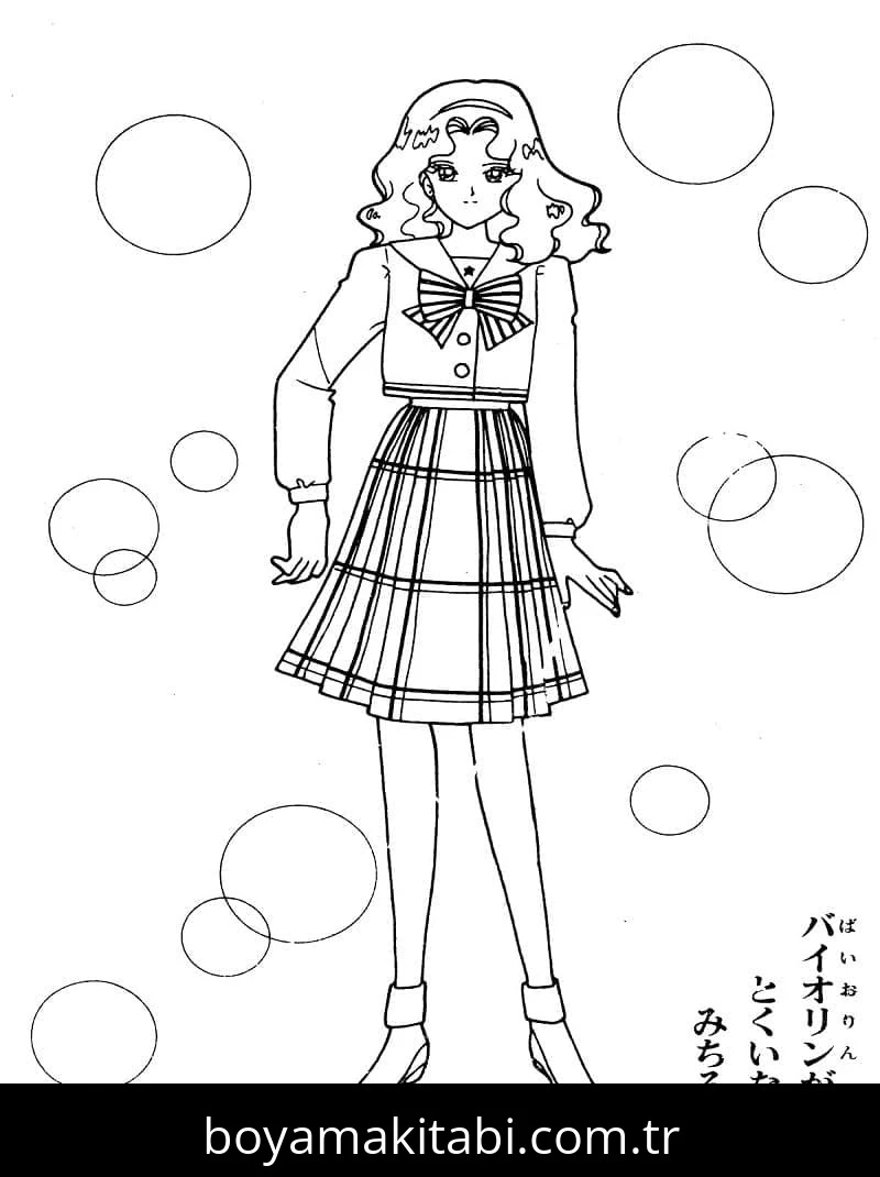 Sailor Moon boyama sayfası #130 – sevimli karakter, sanatsal çalışma