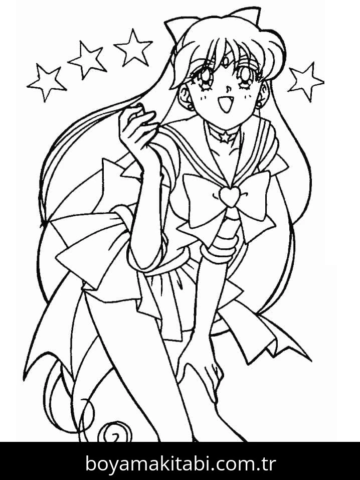 Sailor Moon boyama sayfası #134 – keyifli zaman, renkli çizimler