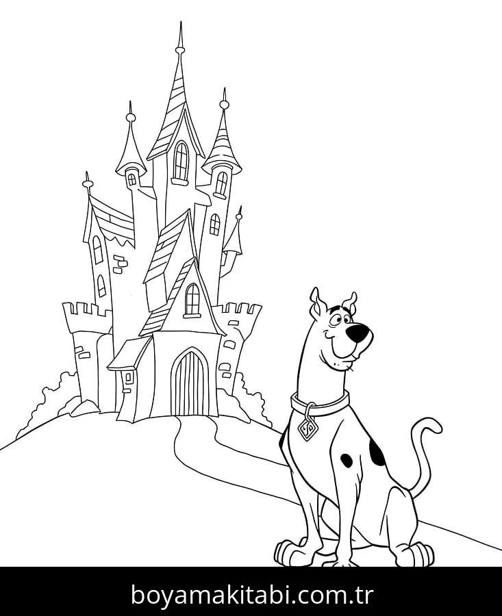 Scooby Doo boyama sayfası – eğitici aktivite, yaratıcılık