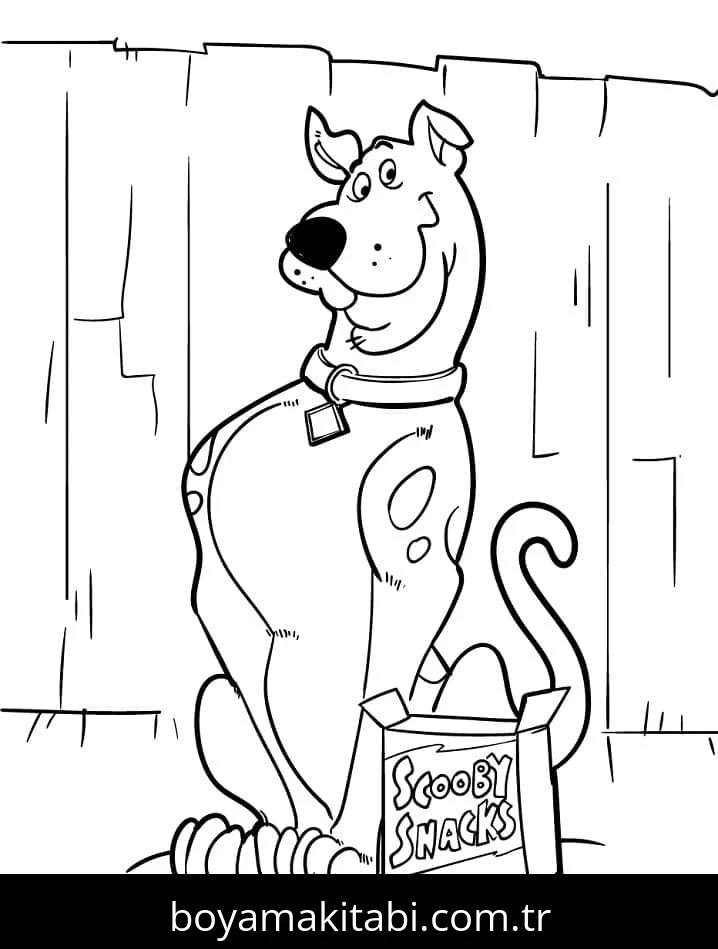 Scooby Doo boyama sayfası – çocuk aktivitesi, PDF indir